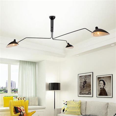 High Quality Serge Mouille Ceiling Light Three Heads Chandeliers