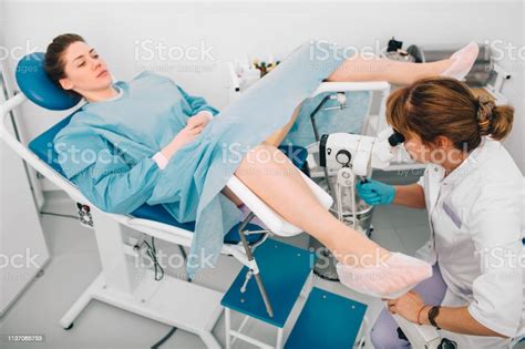 Woman During Examination By A Gynecologist Having Advise With Her