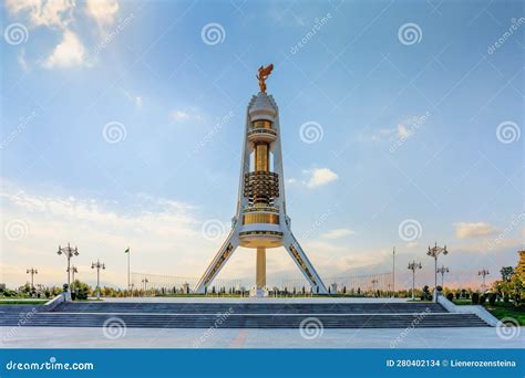 Monument Of Niyazov And Independence Arch Stock Photography