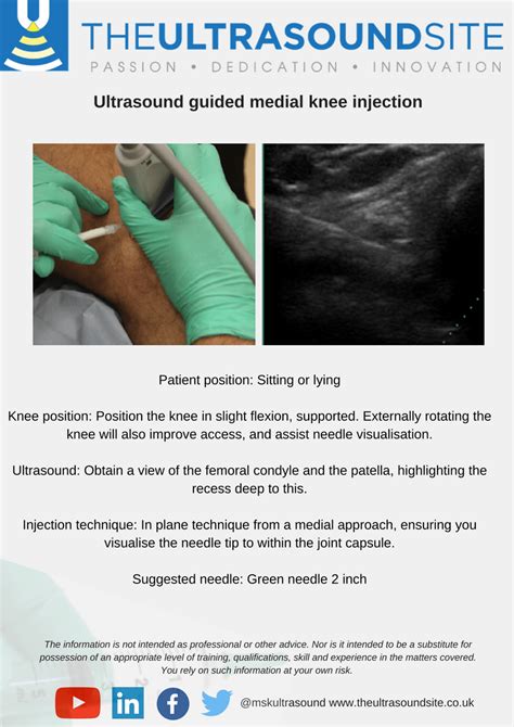 Medial Approach Usgi Knee Injection