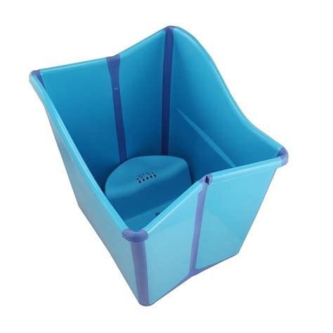 Multifuctional thicken widen folding bath tub. Large Thickened Folding Baby Bath Tub - Blue - 3H47869814 ...