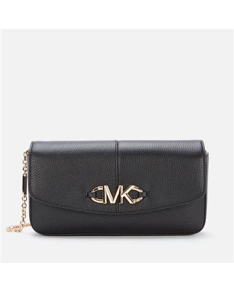 Michael Michael Kors Leather Izzy Clutch Bag In Black Lyst