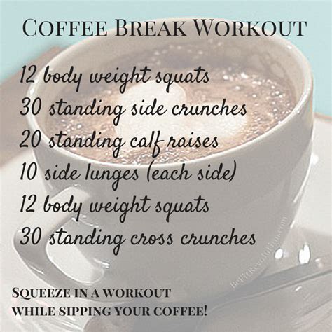 Coffee Break Workout The Wellness Perspective
