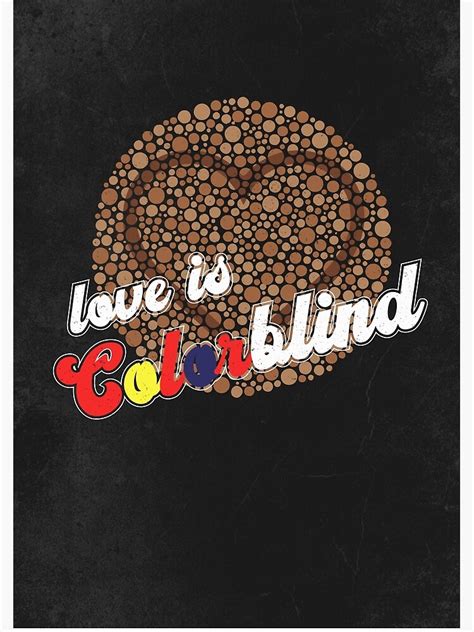 interracial couple love is colorblind poster for sale by bcevia redbubble