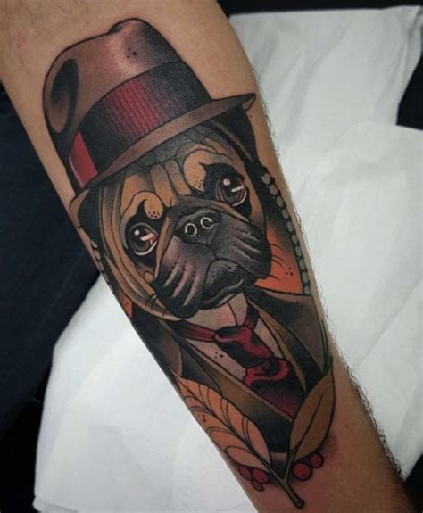 Gentleman Pug Tattoo Best Tattoo Ideas Gallery