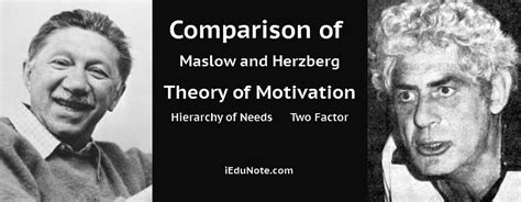 Abraham maslow's research was actually focused on human personality, and he suggested that people differ because they differ in their needs and motivation. Comparison of Maslow and Herzberg Theory of Motivation