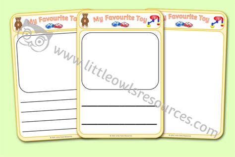 Free My Favourite Toy Sheets Printable Early Years Eyfs Resourcesdownloads — Little Owls