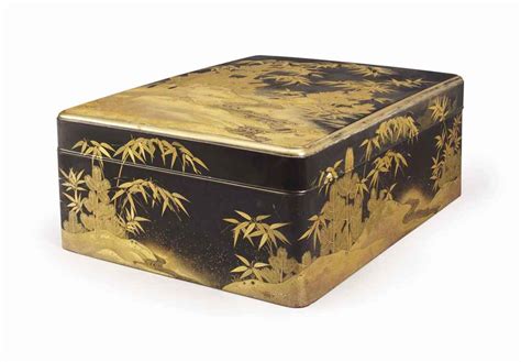 A Japanese Lacquer Writing Box And Cover Late 19th Century Christies