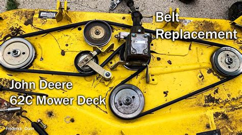 John Deere Mowing Deck Replacement Belt Routing Path Model C For X Series Tractors Youtube