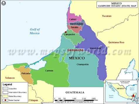 Campeche Mexico Map Campeche Map