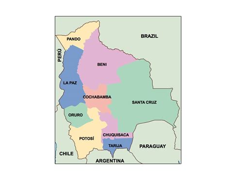 Bolivia Presentation Map Vector World Maps