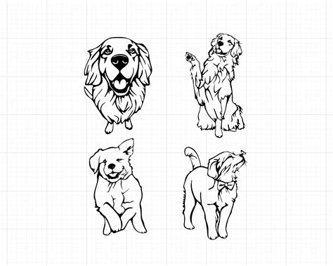 Golden Retriever Silhouette Bundle 1 Includes Svg Eps Png Ai Dxf