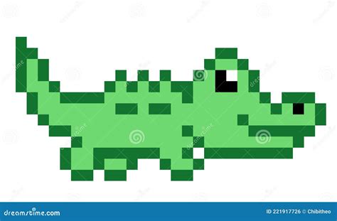 Crocodile Pixel Crocodile Pattern Image Vector Illustration Of Pixel