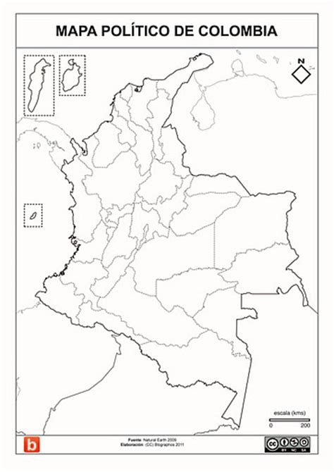 Mapa Político De Colombia Para Escolares
