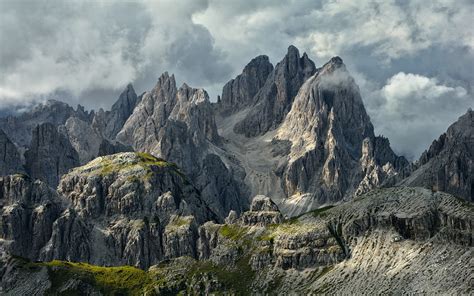 Nature Landscape Dolomites Mountains Italy Clouds Summer Alps