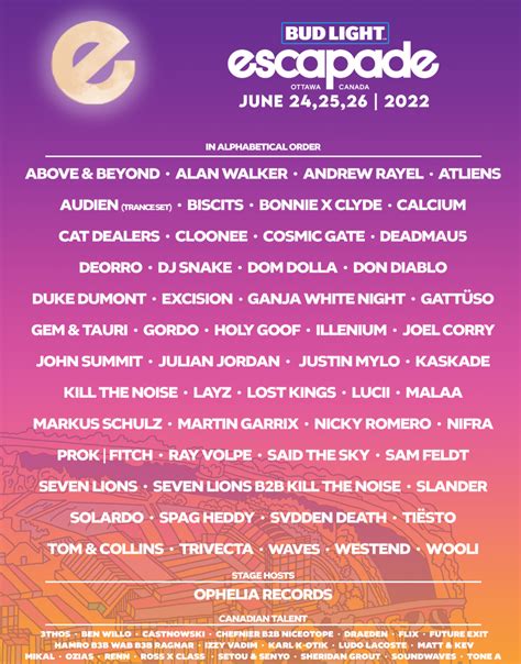 Escapade Music Festival 2020 — Edm Canada