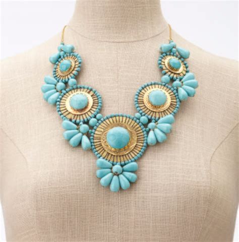 Turquoise Statement Necklace Bib Bubble Necklace Vivid Designs Jewelry