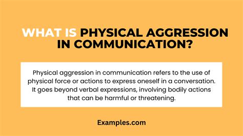 Physical Aggression In Communication Examples Pdf