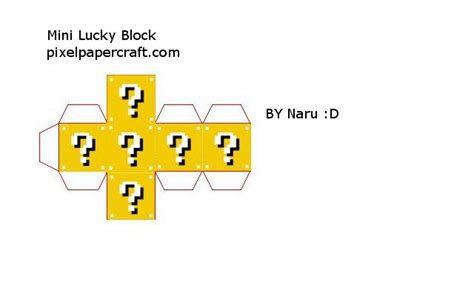 Papercraft Mini Lucky Block Lucky Block Mod
