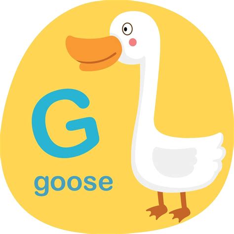 Illustration Isolated Alphabet Letter G Goose Vector Illustration