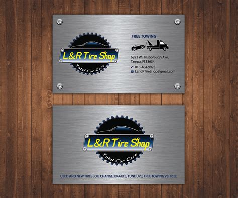 L And R Tire Shop Business Cards 31 Business Card Designs For A