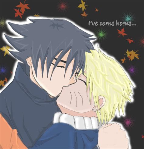 sasunaru kiss by lilkuma on deviantart