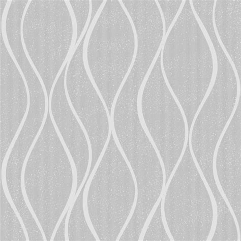 Camden Wave Textured Glitter Wallpaper Soft Grey H980516