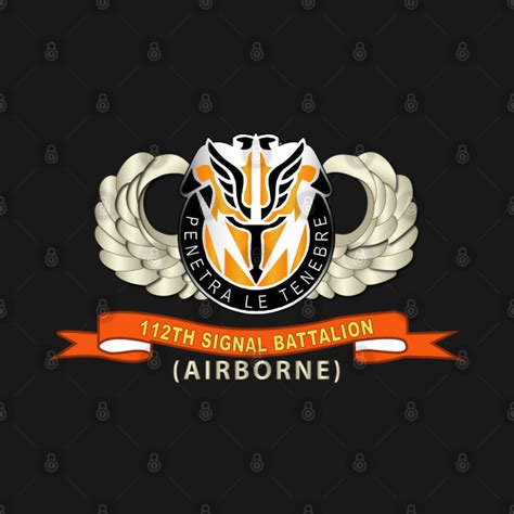 112th Signal Battalion W Airborne Badge Dui Ribbon X 300 By