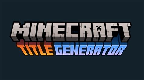 Minecraft Title Generator 3d Model By Ewanhowell5195 208600b