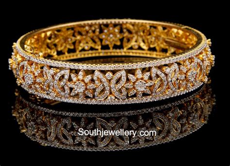 Elegant Simple Diamond Bangle Indian Jewellery Designs