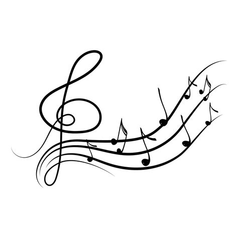 Music Key With Sheet Music Hand Drawn Elements In Doodle Style Melody