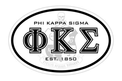 Phi Kappa Sigma Oval Crest Shield Bumper Sticker Closeout Sale 1