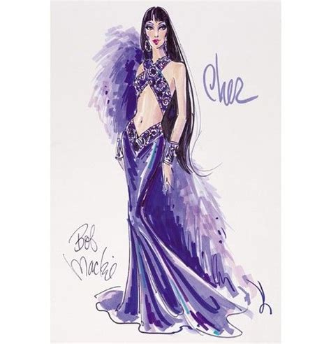 Cher In Bob Mackie Fashion Sketches Dresses Bob Mackie Costume Design