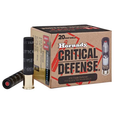 Hornady 410 Critical Defense Shotgun Ammunition 410 Ga 2 12 1