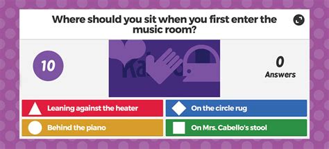 Kahoot app helps the students through games, quizzes, and polls. Music is Elementary: Start off Music with a Kahoot!