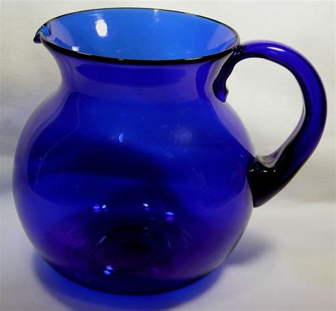 Vintage Blenko Cobalt Blue Hugh Pitcher Pottery And Glass Glass Art Glass Ebay Blenko