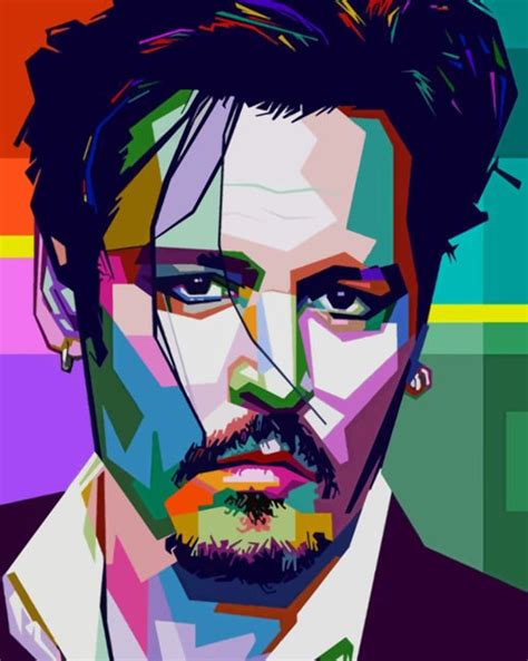 Johnny Depp Pop Art Actors Paint By Numbers Paint By Numbers For Adult