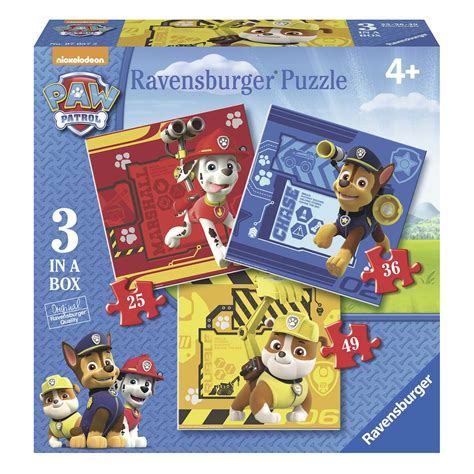 Paw Patrol 3 Puzzels In Doos Thimble Toys