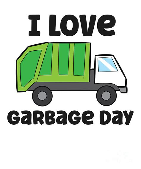 I Love Garbage Day Funny Garbage Truck Tapestry Textile By Eq Designs