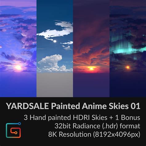Artstation Yardsale Hdri Painted Anime Skies 01