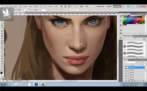 Painting Skin Tutorial By Charlie Bowater Photoshop Tutorials