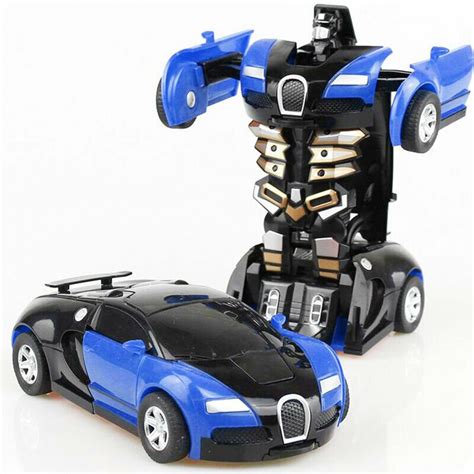 Blue Robot Car Transformers Kids Toys Toddler Truck Cars Cool Toy For Boys