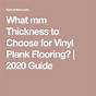 Vinyl Plank Vinyl Flooring Thickness Chart