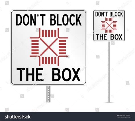 Dont Block Box Traffic Sign Vector Stock Vector Royalty Free