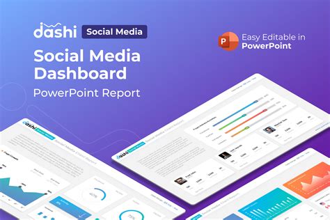Dashi Social Media Dashboard Report Presentation Powerpoint Template