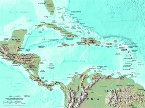 Major Ports Of The World Map Of Central America