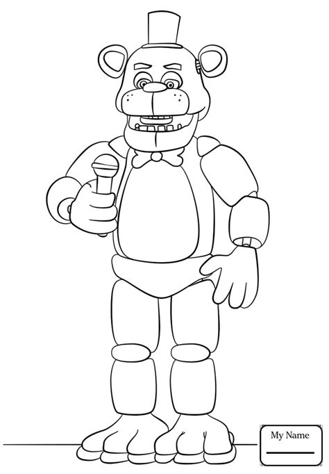 Golden Freddy Coloring Pages At Free Printable