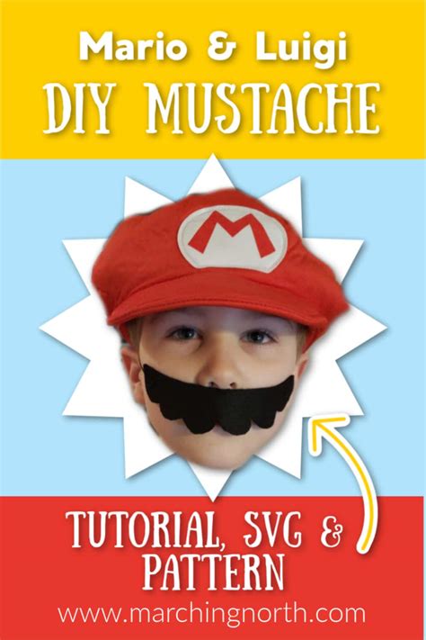 Mario And Luigi Mustache Diy Simple Hack For Halloween Free Svg And Pdf
