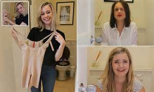 hilarious video shows 3 femail writers pee while wearing spanx bodysuit daily mail online