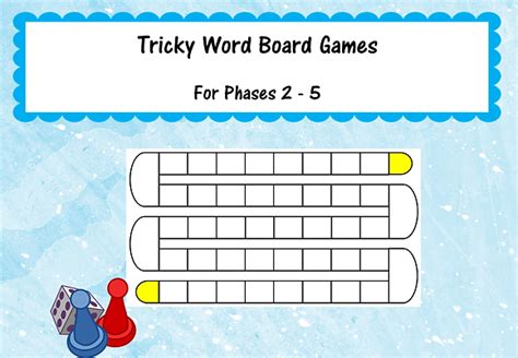Tricky Word Board Games Funkyphonics